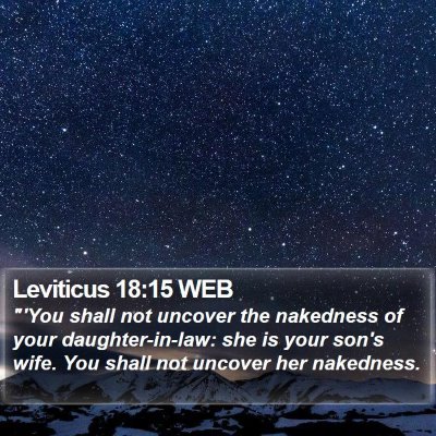 Leviticus 18:15 WEB Bible Verse Image