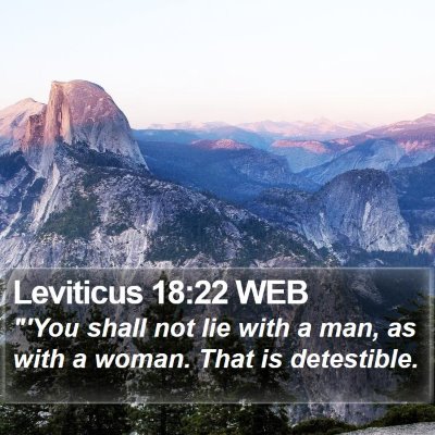 Leviticus 18:22 WEB Bible Verse Image