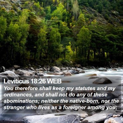Leviticus 18:26 WEB Bible Verse Image