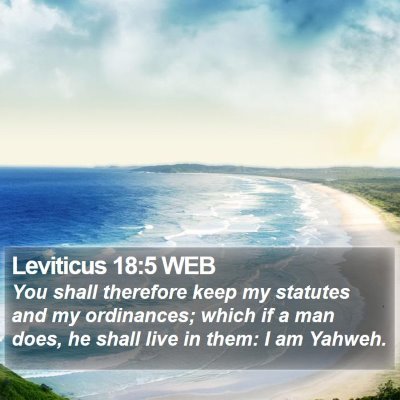 Leviticus 18:5 WEB Bible Verse Image
