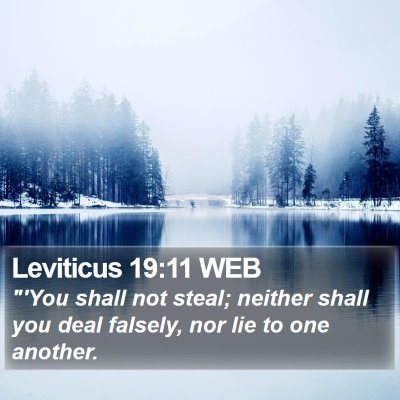 Leviticus 19:11 WEB Bible Verse Image
