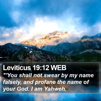 Leviticus 19:12 WEB Bible Verse Image