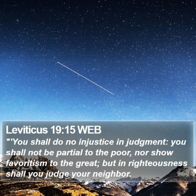 Leviticus 19:15 WEB Bible Verse Image