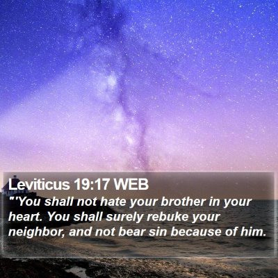 Leviticus 19:17 WEB Bible Verse Image
