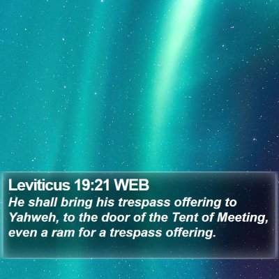 Leviticus 19:21 WEB Bible Verse Image
