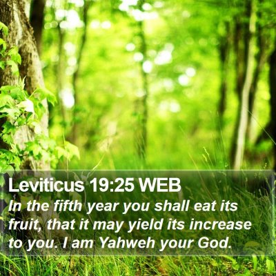 Leviticus 19:25 WEB Bible Verse Image