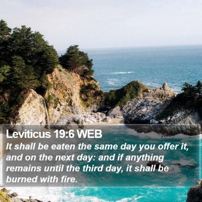 Leviticus 19:6 WEB Bible Verse Image