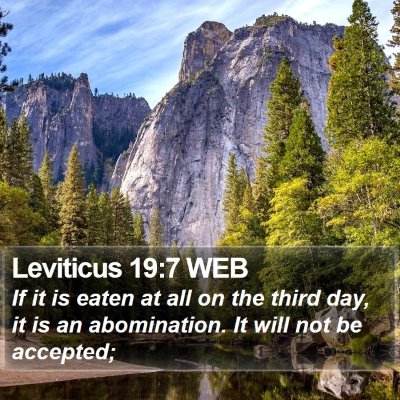 Leviticus 19:7 WEB Bible Verse Image