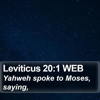 Leviticus 20:1 WEB Bible Verse Image