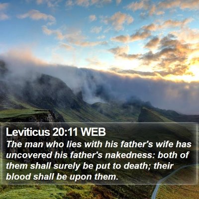 Leviticus 20:11 WEB Bible Verse Image