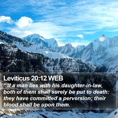 Leviticus 20:12 WEB Bible Verse Image