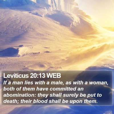 Leviticus 20:13 WEB Bible Verse Image