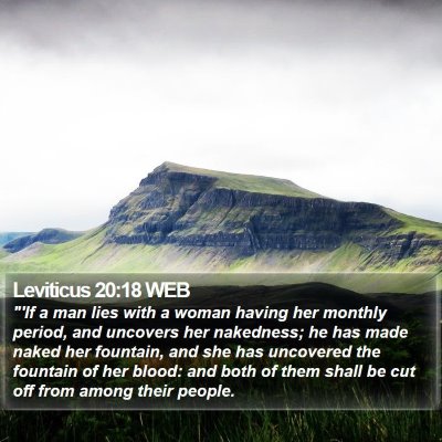 Leviticus 20:18 WEB Bible Verse Image