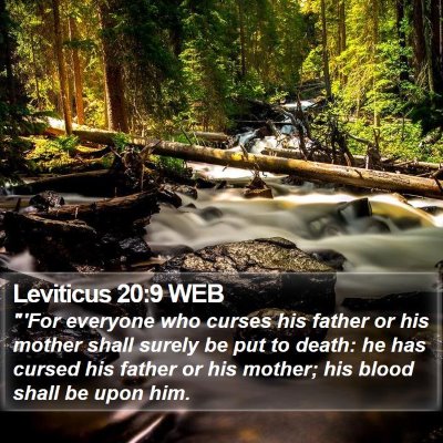 Leviticus 20:9 WEB Bible Verse Image