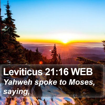Leviticus 21:16 WEB Bible Verse Image