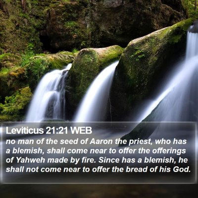 Leviticus 21:21 WEB Bible Verse Image