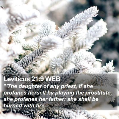 Leviticus 21:9 WEB Bible Verse Image