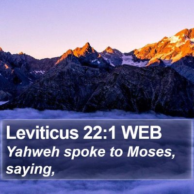 Leviticus 22:1 WEB Bible Verse Image