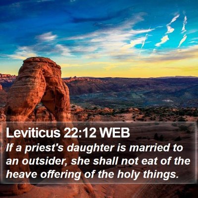 Leviticus 22:12 WEB Bible Verse Image