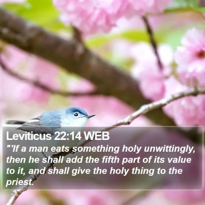 Leviticus 22:14 WEB Bible Verse Image