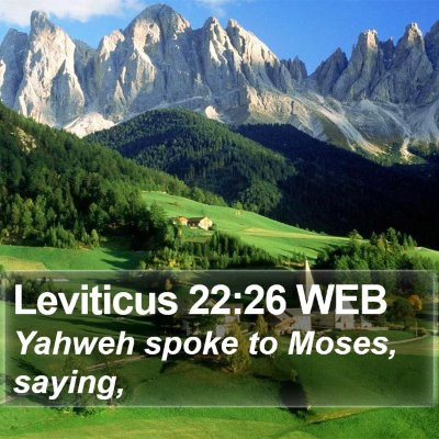 Leviticus 22:26 WEB Bible Verse Image