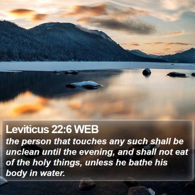 Leviticus 22:6 WEB Bible Verse Image