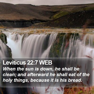 Leviticus 22:7 WEB Bible Verse Image