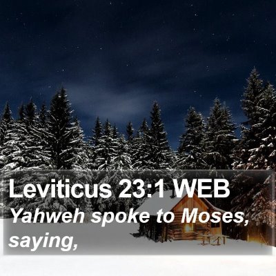 Leviticus 23:1 WEB Bible Verse Image