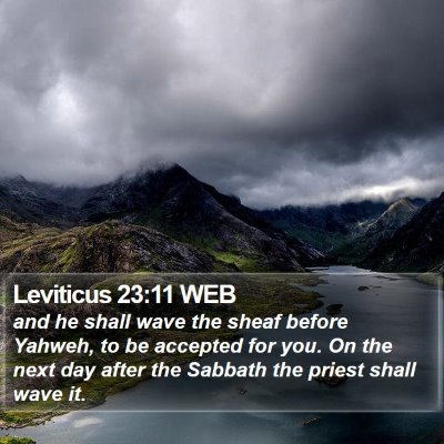 Leviticus 23:11 WEB Bible Verse Image