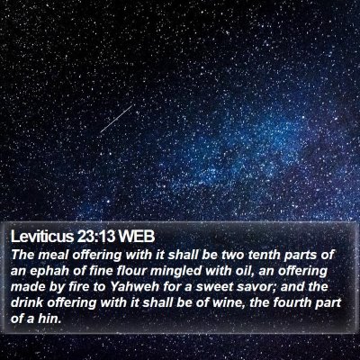Leviticus 23:13 WEB Bible Verse Image