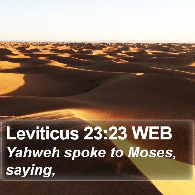 Leviticus 23:23 WEB Bible Verse Image
