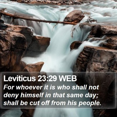 Leviticus 23:29 WEB Bible Verse Image