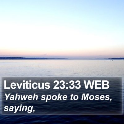 Leviticus 23:33 WEB Bible Verse Image