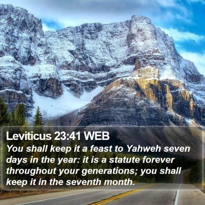 Leviticus 23:41 WEB Bible Verse Image