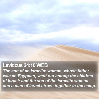 Leviticus 24:10 WEB Bible Verse Image