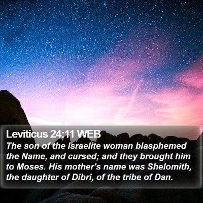 Leviticus 24:11 WEB Bible Verse Image