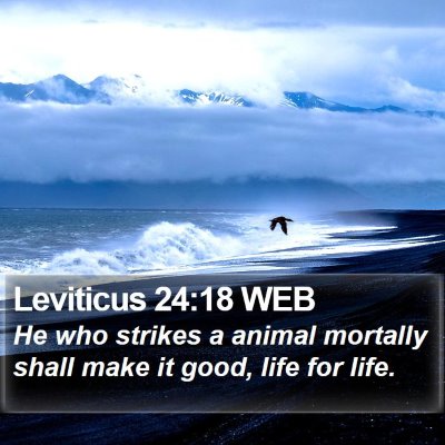 Leviticus 24:18 WEB Bible Verse Image