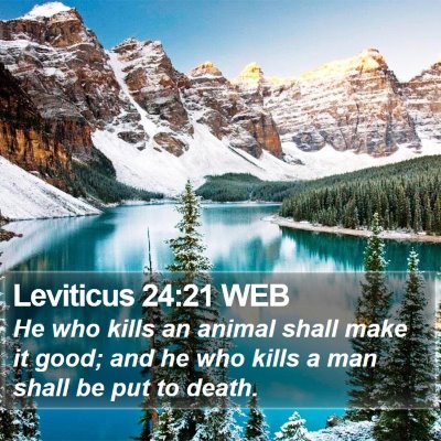 Leviticus 24:21 WEB Bible Verse Image