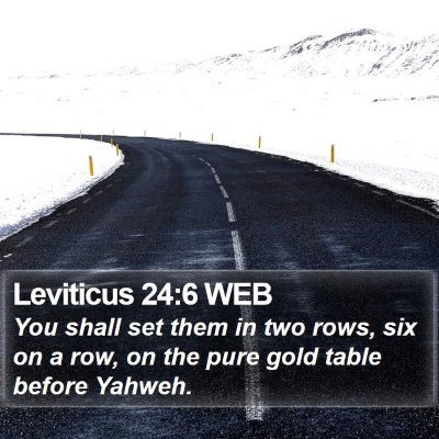 Leviticus 24:6 WEB Bible Verse Image