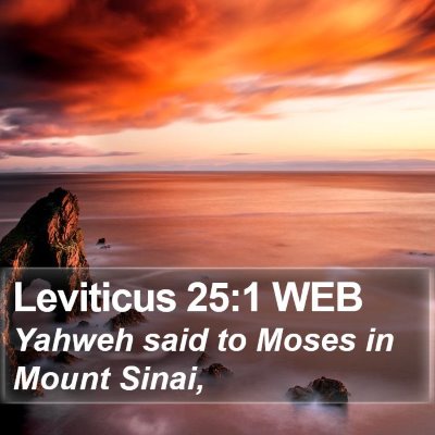 Leviticus 25:1 WEB Bible Verse Image