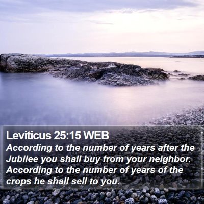 Leviticus 25:15 WEB Bible Verse Image
