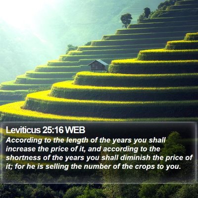 Leviticus 25:16 WEB Bible Verse Image