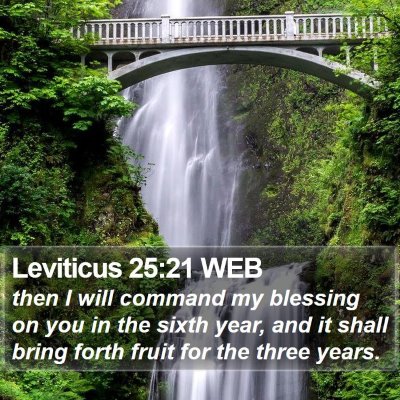 Leviticus 25:21 WEB Bible Verse Image