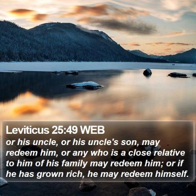 Leviticus 25:49 WEB Bible Verse Image