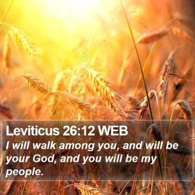 Leviticus 26:12 WEB Bible Verse Image
