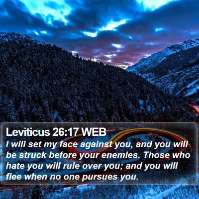 Leviticus 26:17 WEB Bible Verse Image