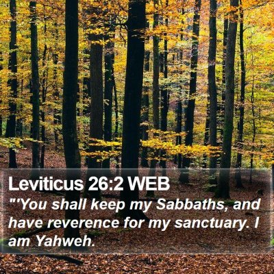 Leviticus 26:2 WEB Bible Verse Image