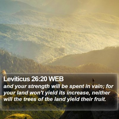 Leviticus 26:20 WEB Bible Verse Image