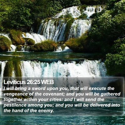 Leviticus 26:25 WEB Bible Verse Image
