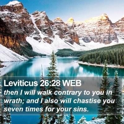 Leviticus 26:28 WEB Bible Verse Image